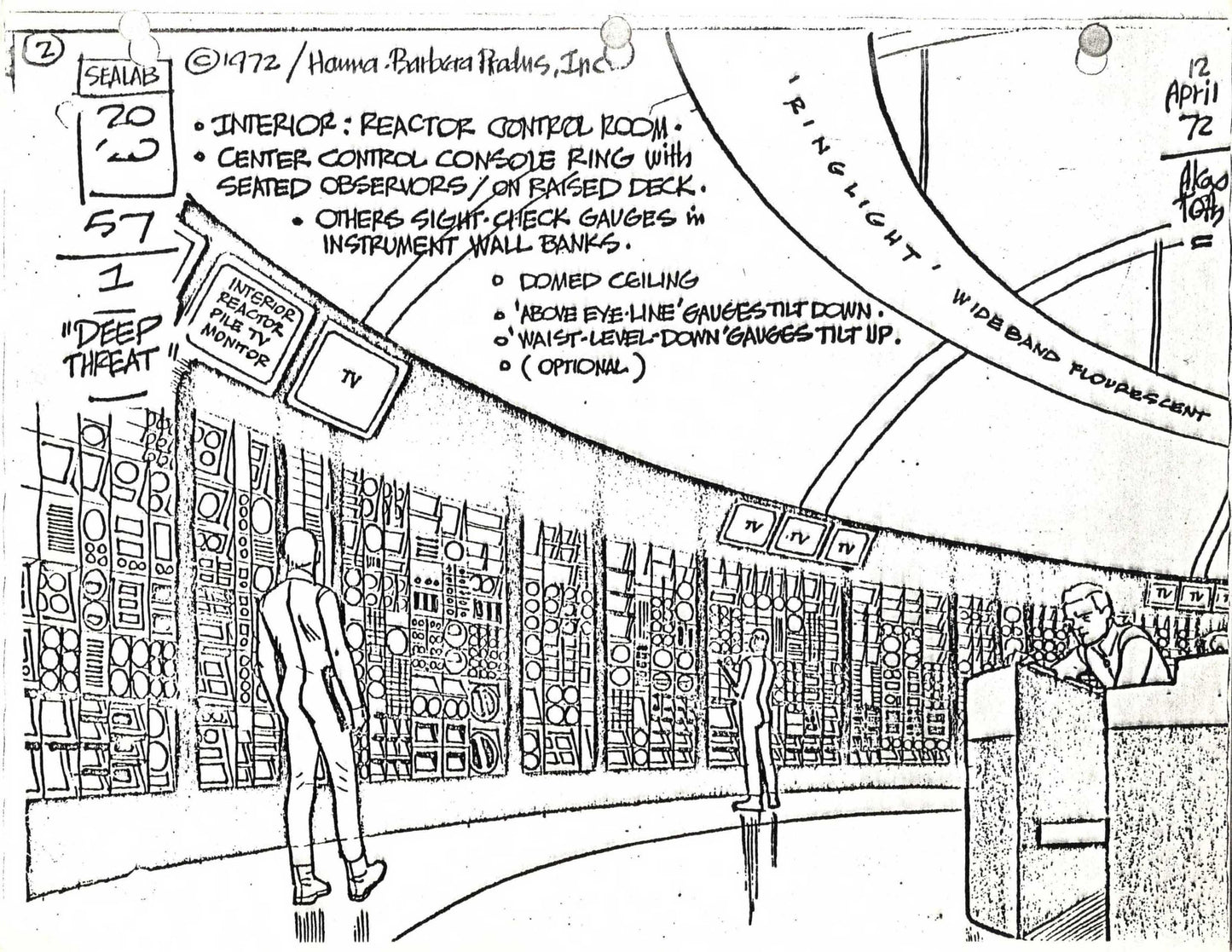 Alex Toth Sealab 2020 1972 Model Sheet Copy from Hanna Barbera Reactor 23