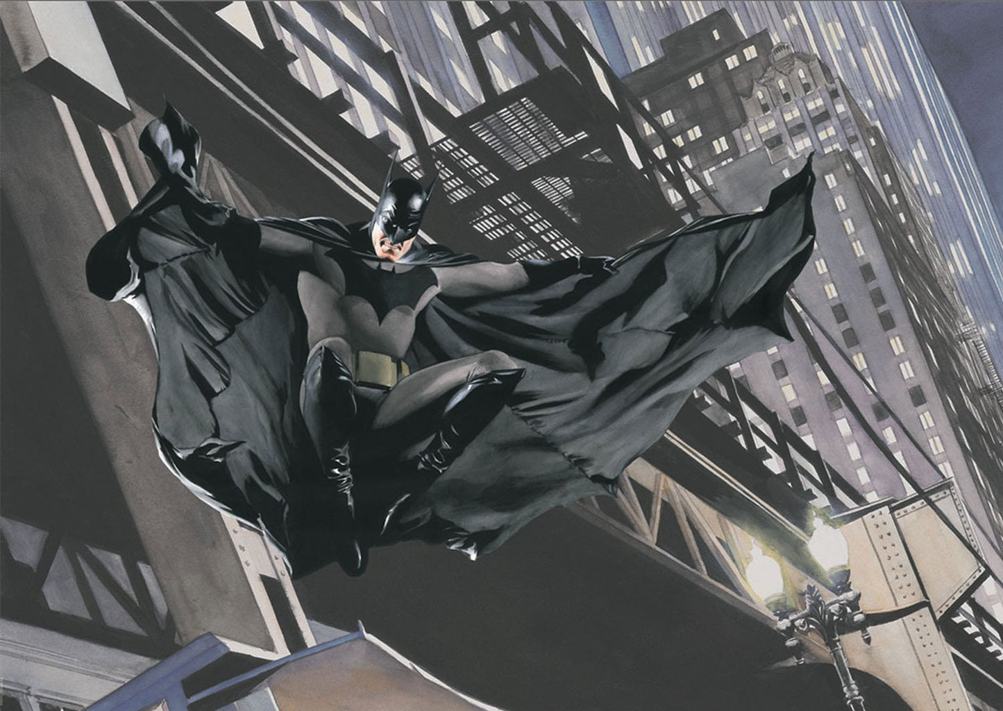 Alex Ross SIGNED Descent on Gotham Batman NYCC 2021 Exclusive Fine Art Print on Paper PRINTER Proof Version Limited Edition of 50