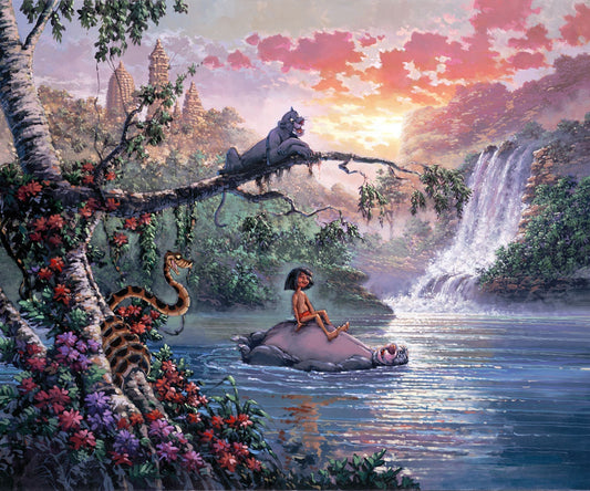 Jungle Book Walt Disney Fine Art Rodel Gonzalez Signed Limited Edition of 195 Print on Canvas "The Bear Necessities of Life"