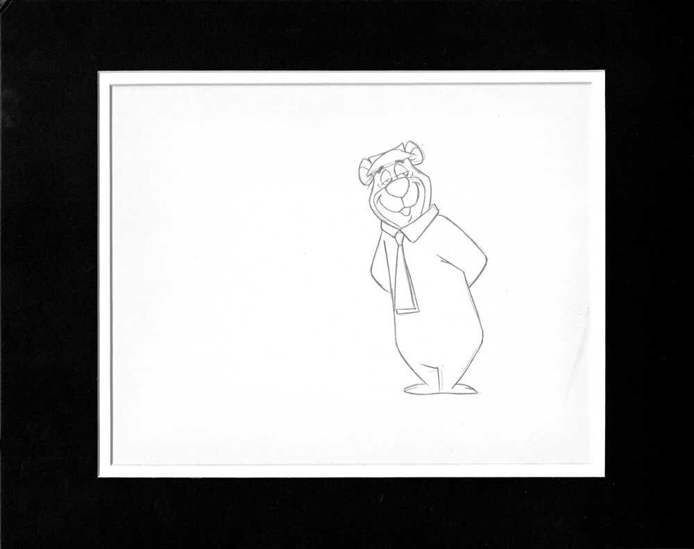 Yogi Bear Key Animation Production Cel Drawing Hanna Barbera 1970s Signed? 482