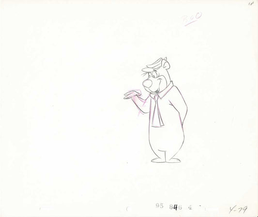 Yogi Bear Animation Production Cel Drawing Hanna Barbera 1970s Dialogue 479