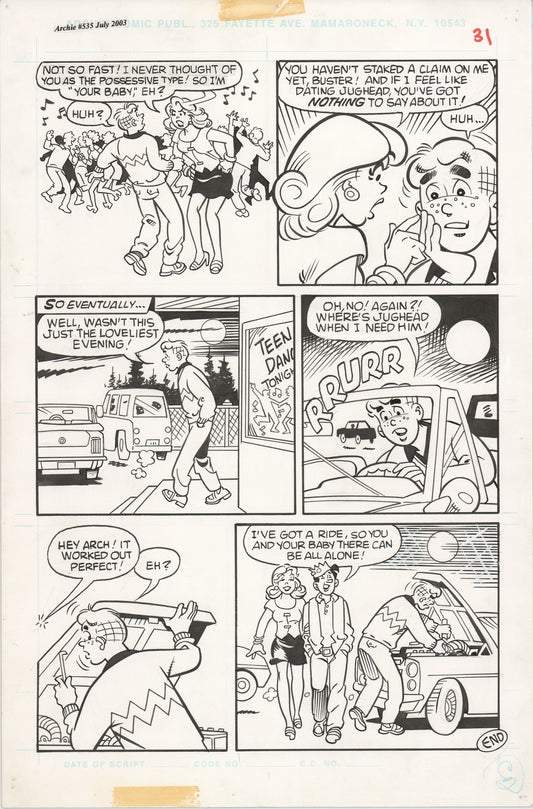 Archie 2003 Hand-inked Original Comic Book Page Art From #535 by Stan Goldberg and Bob Smith p31
