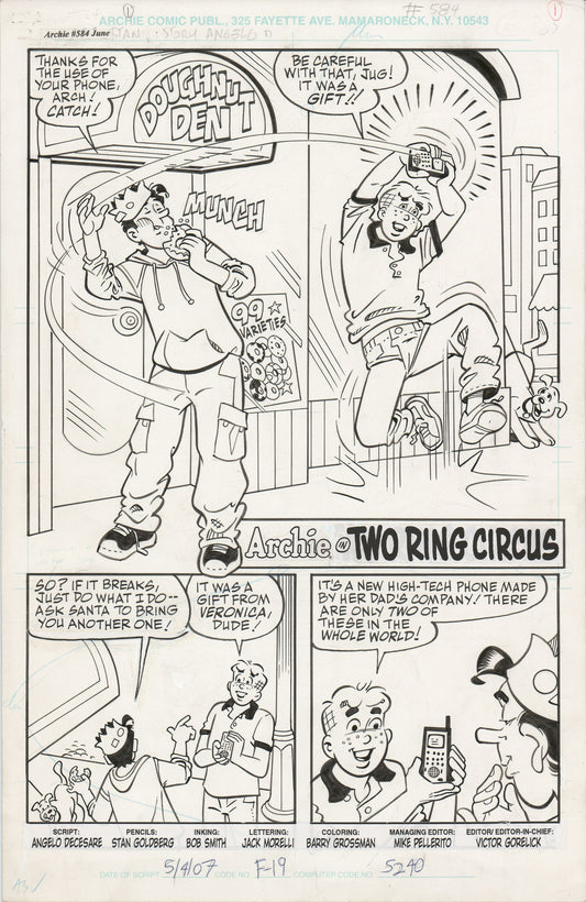 Archie 2008 Hand-inked Original Comic Book Page Art From #534 by Stan Goldberg and Bob Smith p1