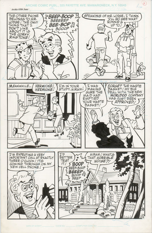 Archie 2008 Hand-inked Original Comic Book Page Art From #534 by Stan Goldberg and Bob Smith p2
