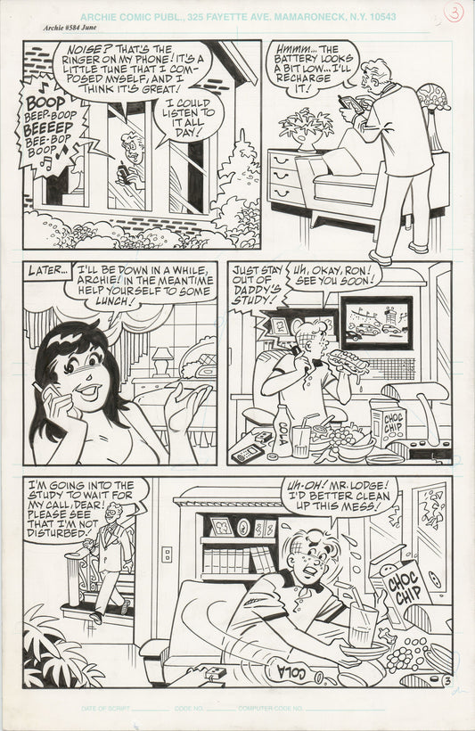 Archie 2008 Hand-inked Original Comic Book Page Art From #534 by Stan Goldberg and Bob Smith p3