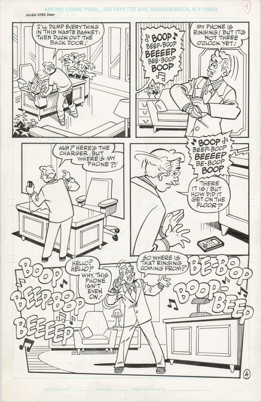 Archie 2008 Hand-inked Original Comic Book Page Art From #534 by Stan Goldberg and Bob Smith p4