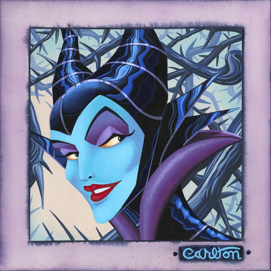Snow White and the Seven Dwarfs Maleficent Walt Disney Fine Art Trevor Carlton Signed Limited Edition of 50 Print Canvas "Twisted and Evil"