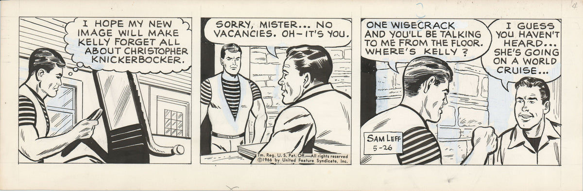 Davy Jones Original Ink Daily Newspaper Comic Strip Art Signed and Dra ...