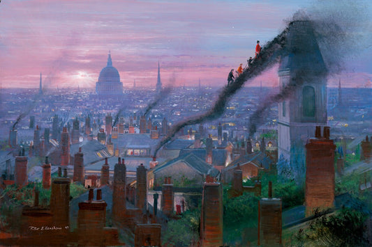 Mary Poppins Walt Disney Fine Art Peter Ellenshaw Limited Edition of 395 Print on Canvas "Smoke Staircase"