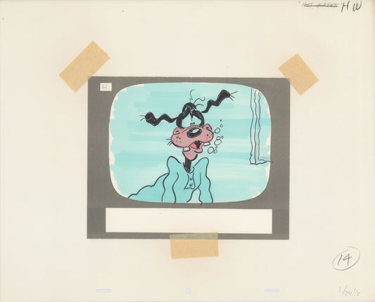 Goofy Willie Ito Hand-drawn Walt Disney Production Animation Storyboard 1970's or 1980's 203 from "Hot Water" Filmstrip