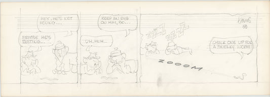Fred Thomas Signed Concept Original Comic Art Strip Pencil Panel Cartoon 1966 Hobos - Good Ol Bo b4209