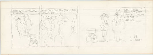 Fred Thomas Signed Concept Original Comic Art Strip Pencil Panel Cartoon 1966 Hobos - Good Ol Bo b4215
