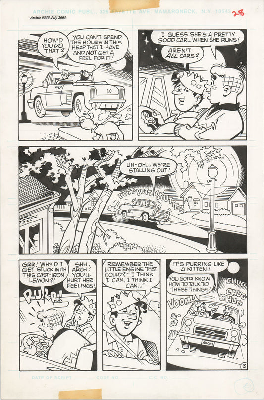 Archie 2003 Hand-inked Original Comic Book Page Art From #535 by Stan Goldberg and Bob Smith p28