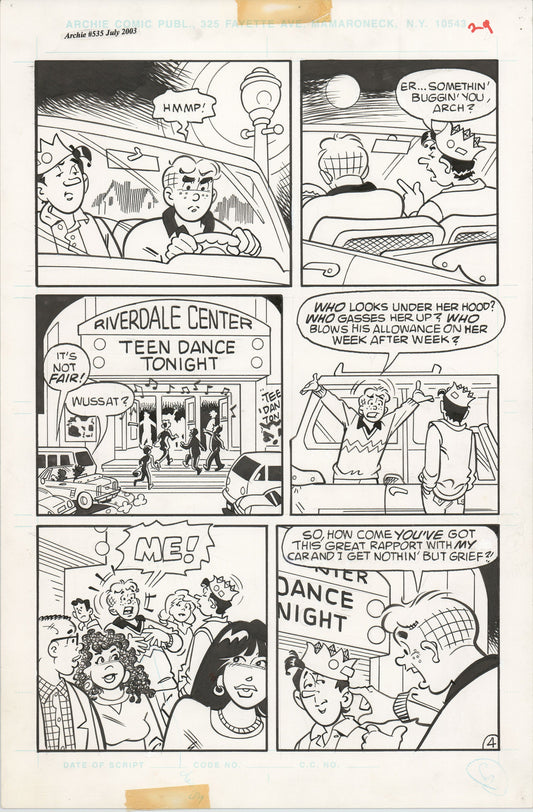 Archie 2003 Hand-inked Original Comic Book Page Art From #535 by Stan Goldberg and Bob Smith p29