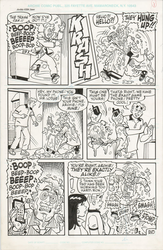 Archie 2008 Hand-inked Original Comic Book Page Art From #534 by Stan Goldberg and Bob Smith p8