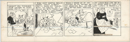 Cap Stubbs and Tippie Original Ink Daily Comic Strip Art Signed and Drawn by Edwina Dumm 1946 221