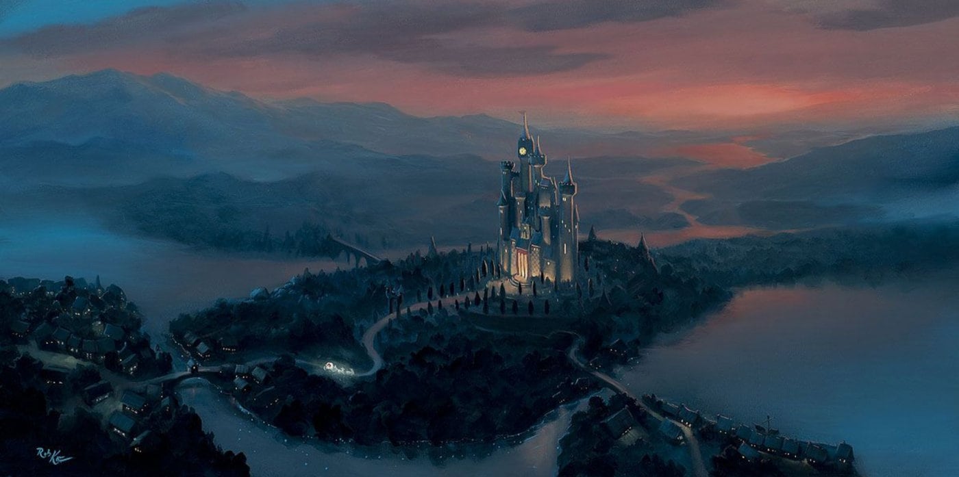 Cinderella Walt Disney Fine Art Rob Kaz Signed Limited Edition of 95 on Canvas "A Dream Coming True"