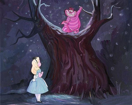 Alice in Wonderland Walt Disney Fine Art Jim Salvati Signed Limited Edition of 195 on Canvas "Choosing Her Path"