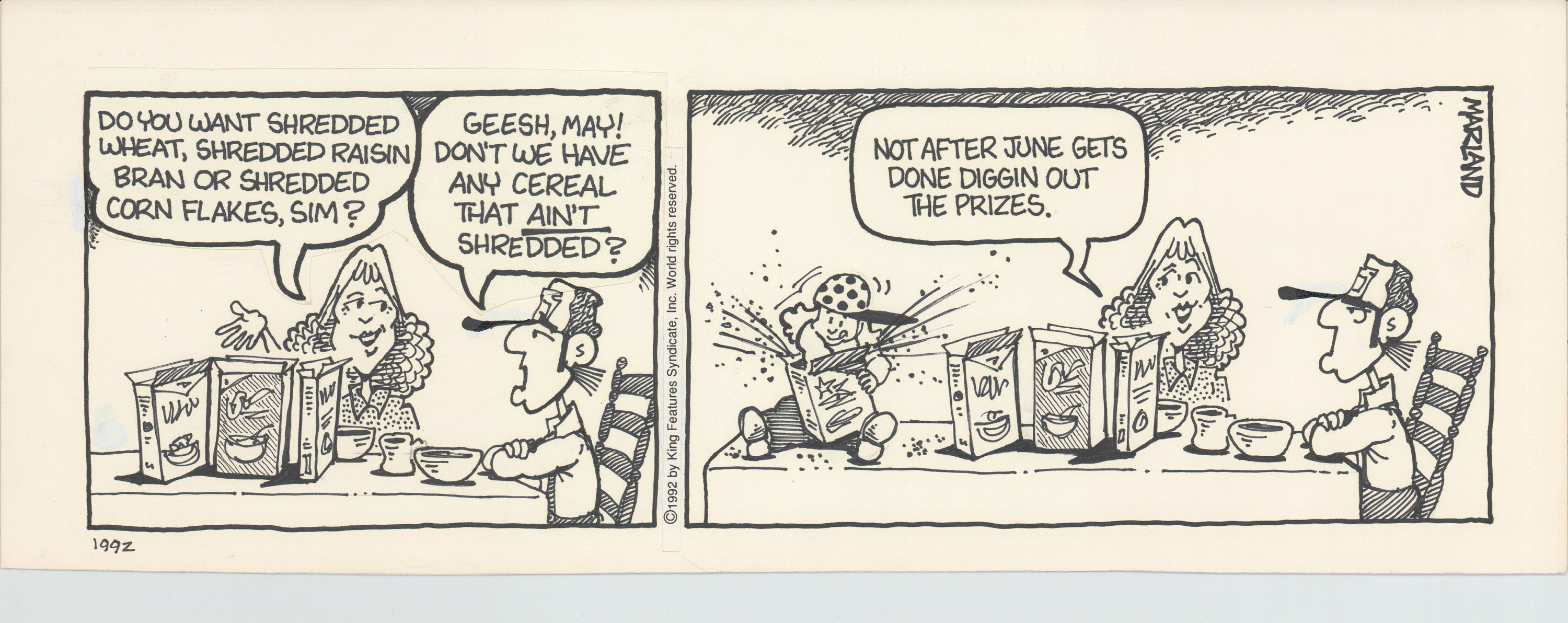 R.F.D. Original Ink Daily Newspaper Comic Strip Art Signed Mike Marlan ...