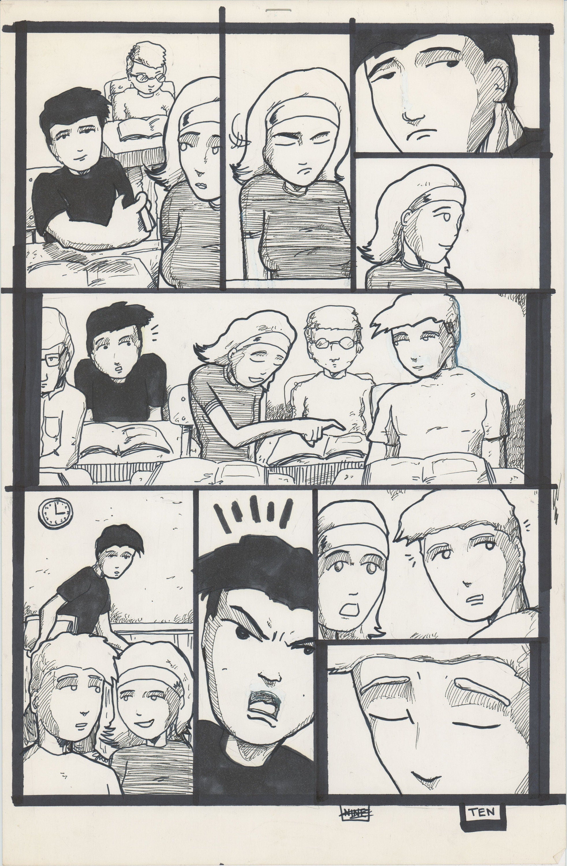 Brien Cardello Rival Tears Like Water #2 1999 Hand-inked Original Comic Page by Brien Carde ...