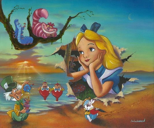 Alice in Wonderland Walt Disney Fine Art Jim Warren Signed Limited Edition on Canvas of 25 "Alice's Grand Entrance" PREMIERE EDITION