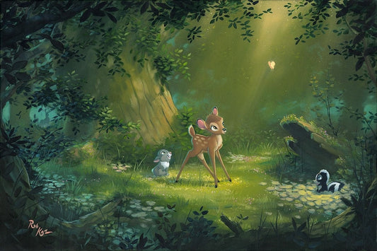 Bambi Walt Disney Fine Art Rob Kaz Signed Limited Edition of 195 on Canvas "Beauty of Life"