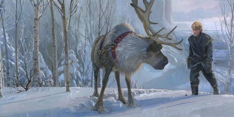 Frozen Kristoff Sven Walt Disney Fine Art Jim Salvati Signed Limited Edition of 95 on Canvas "Epic Journey"