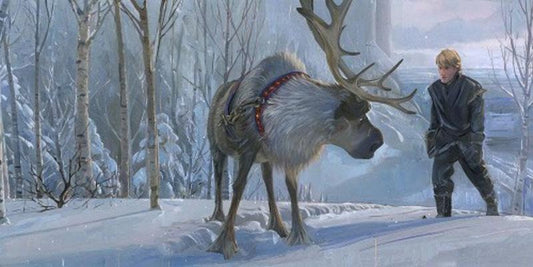 Frozen Kristoff Sven Walt Disney Fine Art Jim Salvati Signed Limited Edition of 95 on Canvas "Epic Journey"