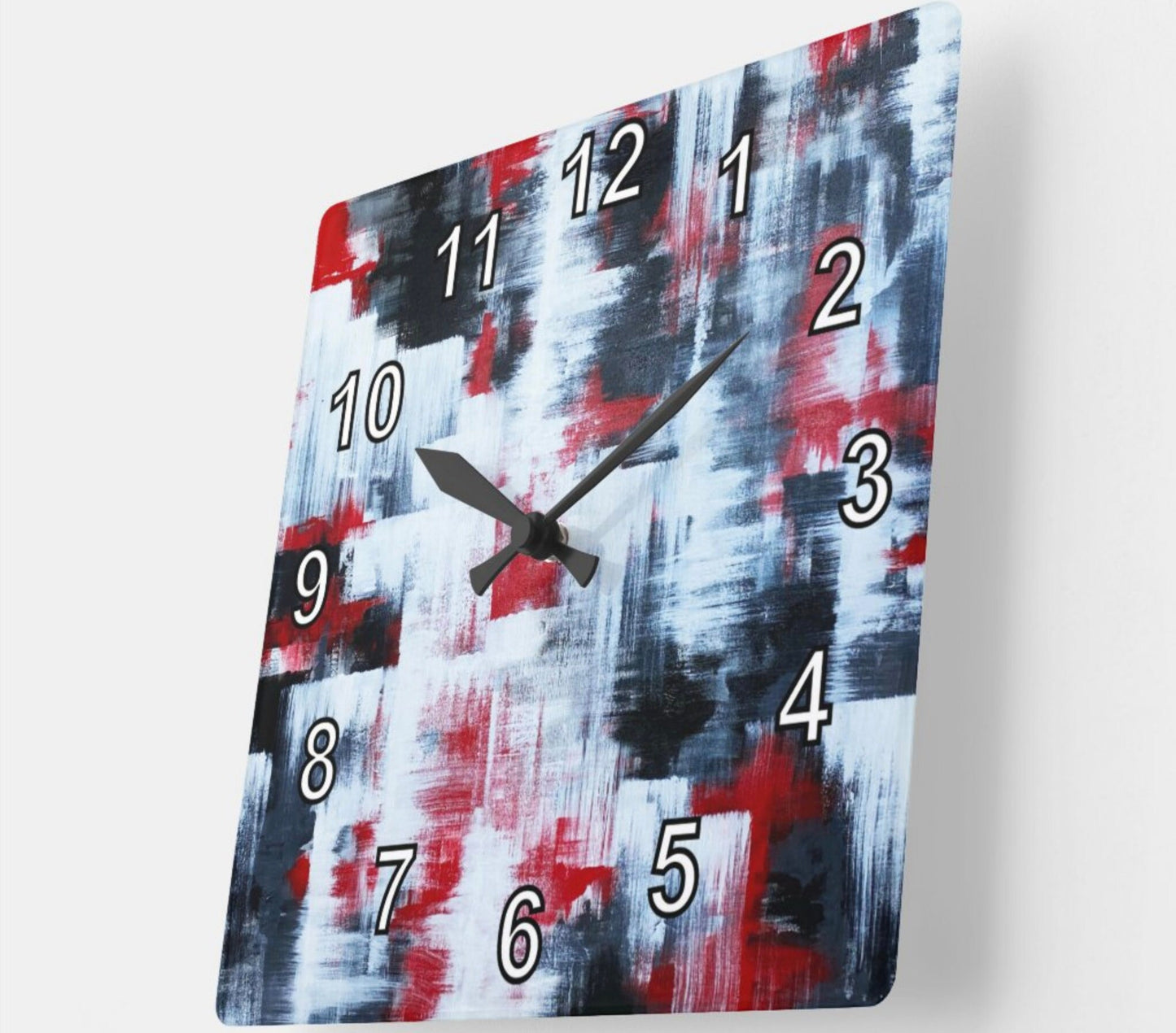 Abstract Expressionist Art Wall Clock by ArtClocks "Rift" Blankenship New Decor Gift