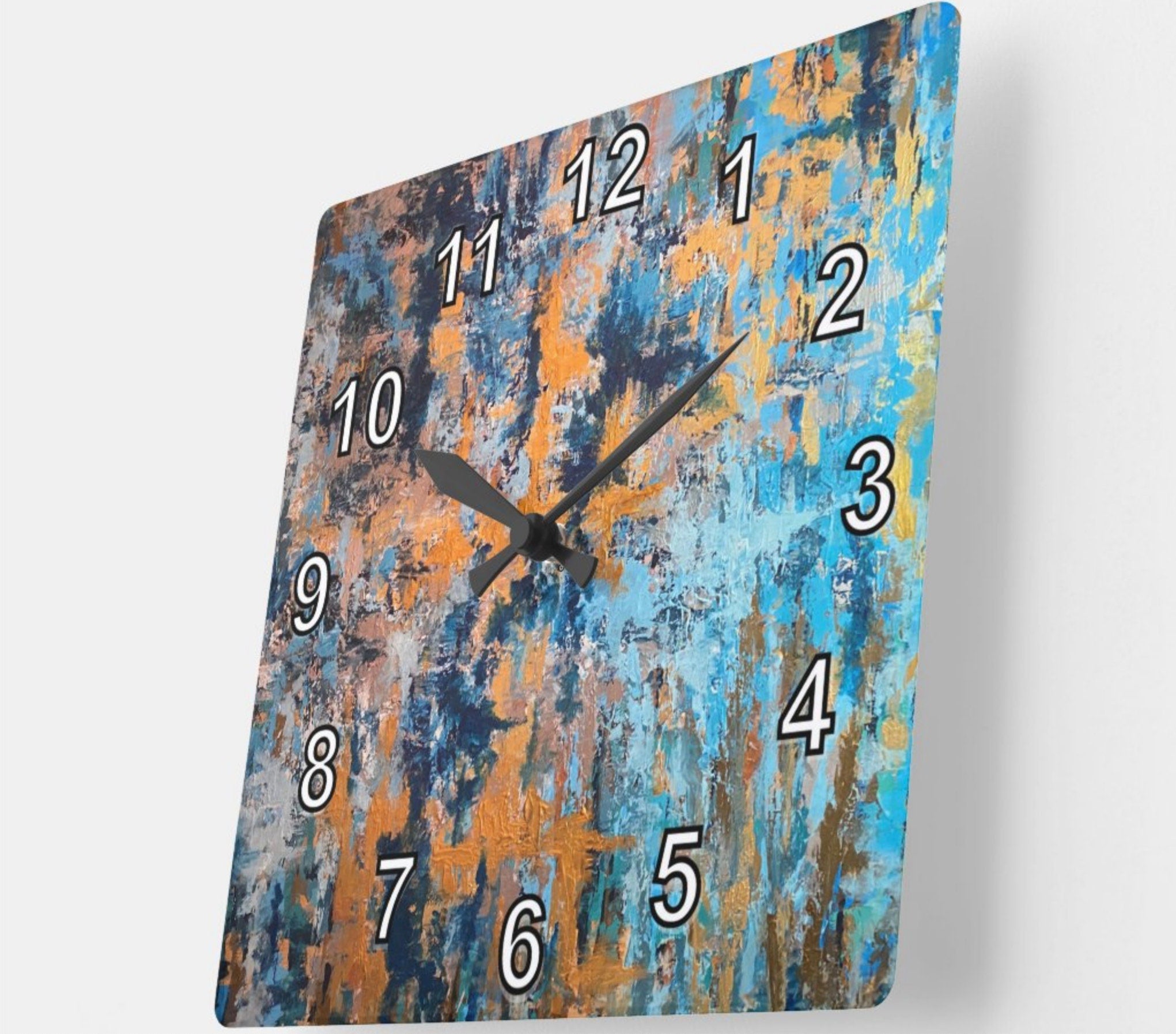 Abstract Expressionist Art Wall Clock by ArtClocks
