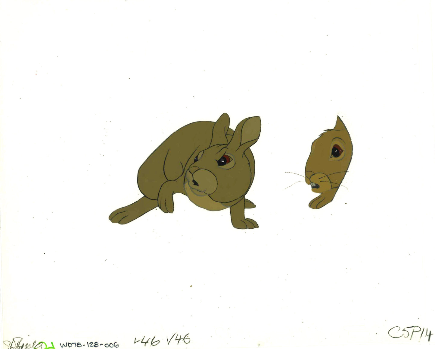 Watership Down 1978 production animation cel LJE Seal COA 128-6