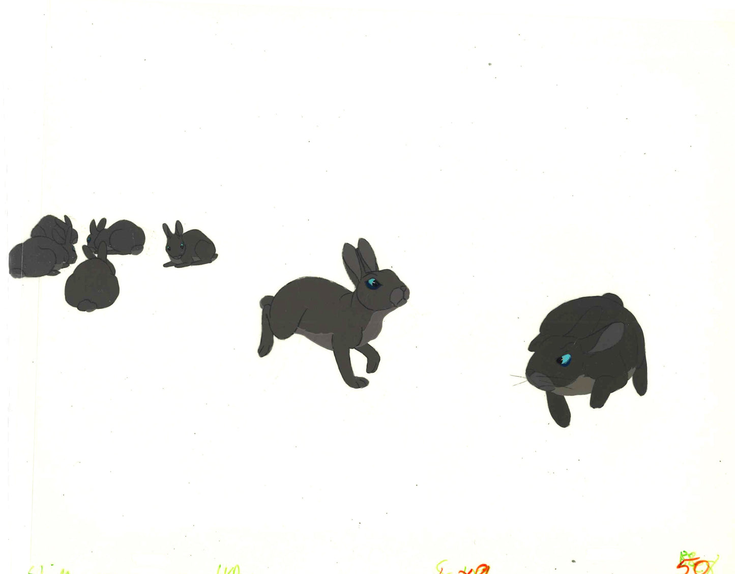 Watership Down 1978 production animation cel LJE Seal COA 128-25