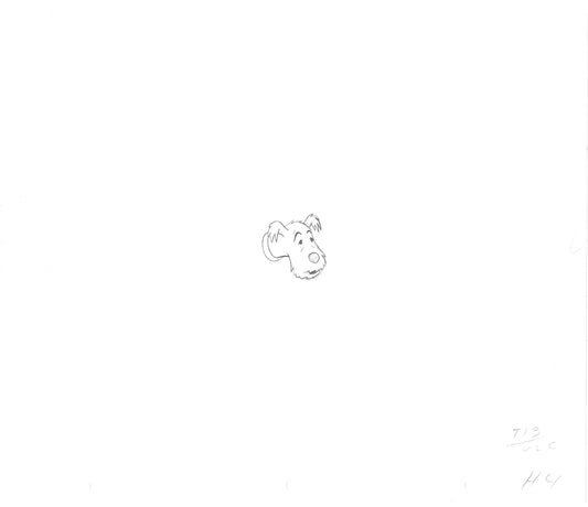 Herge Adventures of Tintin Snowy Cartoon Animation Cel Drawing 1957 to 64 9