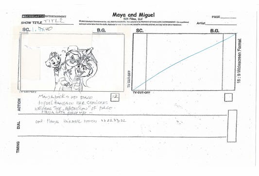 Maya and Miguel OPENING Original Production Animation Storyboard PBS 40