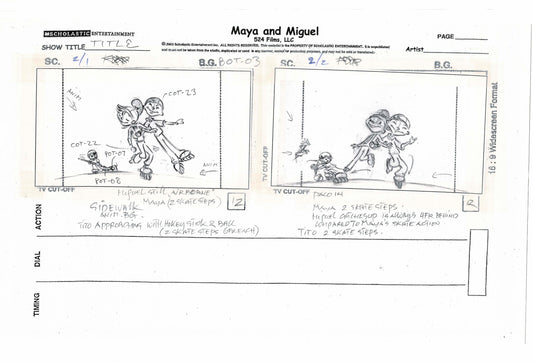Maya and Miguel OPENING Production Animation Storyboard PBS 2123