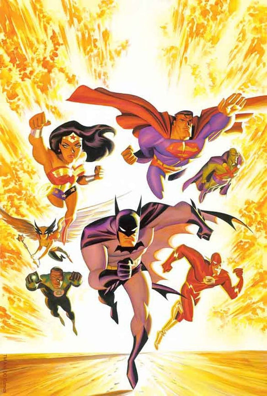 Bruce Timm and Alex Ross SIGNED "The New JLA" Giclee Limited Edition on Canvas of 100 from DC and Warner Bros.