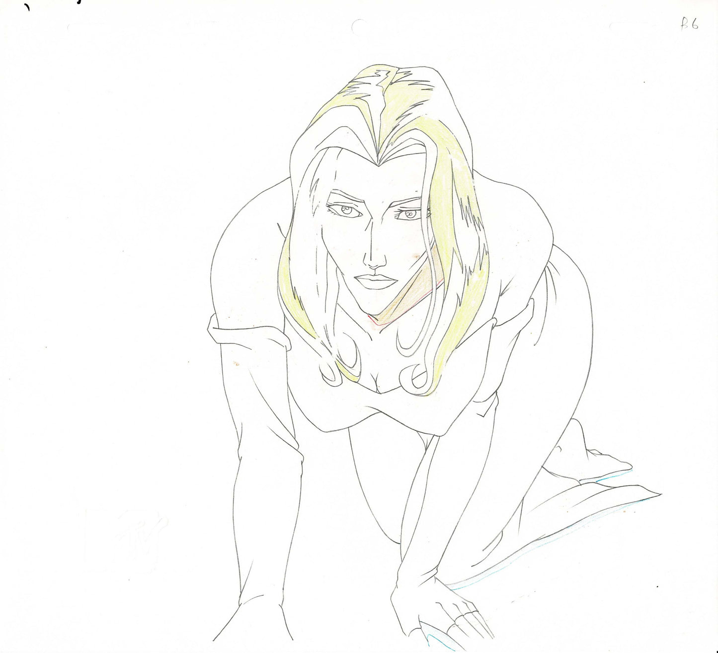 Aeon Flux Original Production Animation Cel Drawing from MTV 1991-1995 with MTV COA and Seal bd