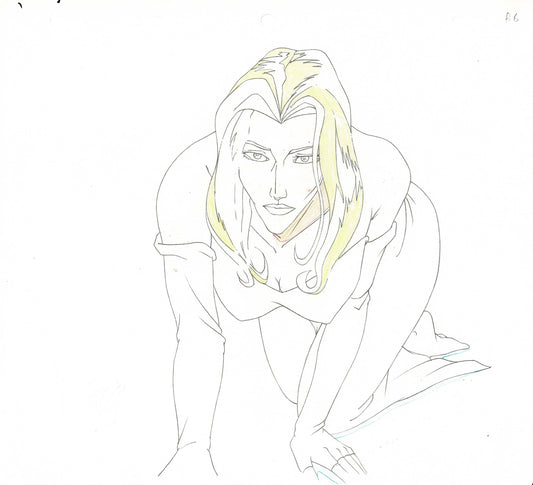Aeon Flux Original Production Animation Cel Drawing from MTV 1991-1995 with MTV COA and Seal bd