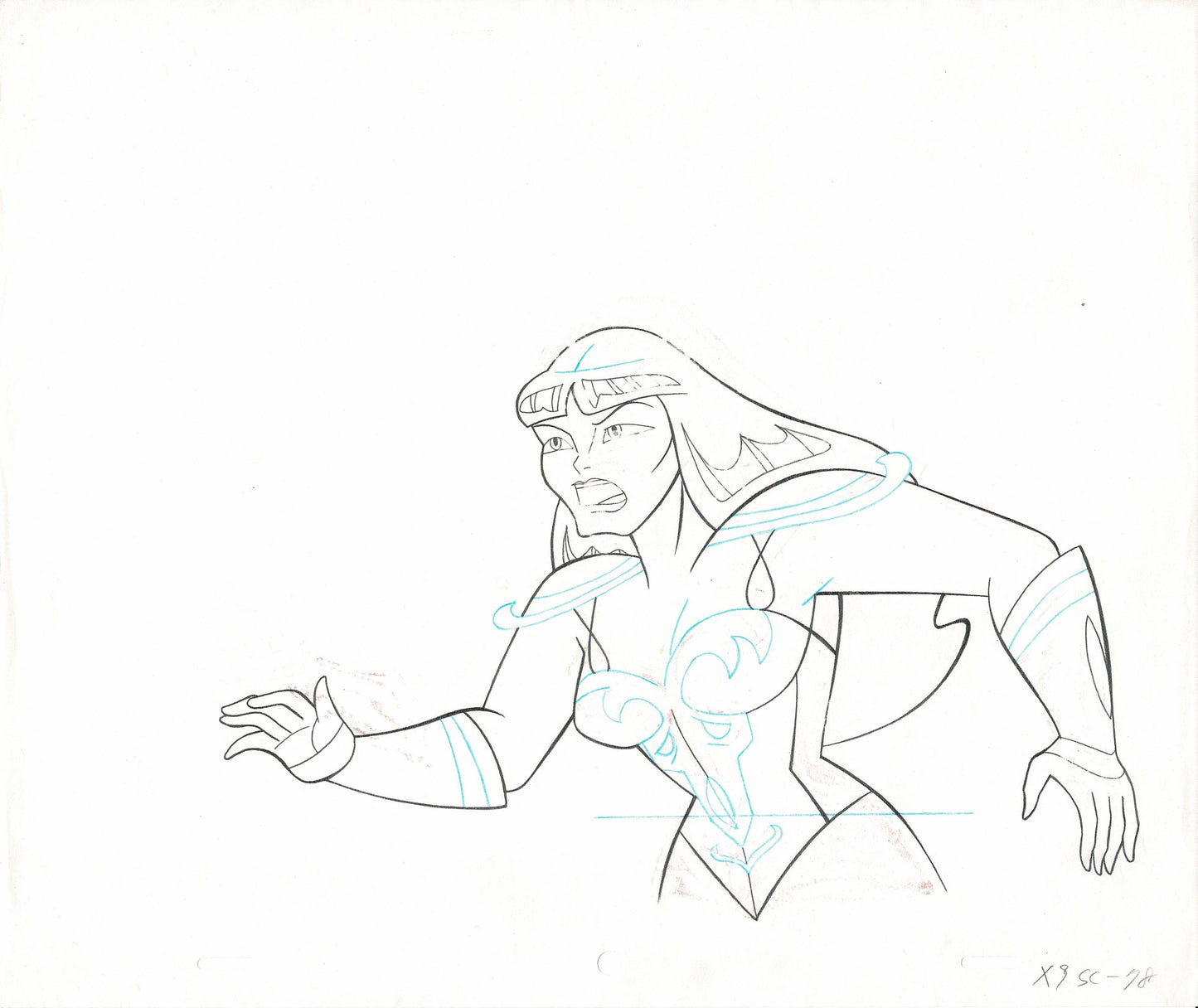 Hercules & Xena Olympus Production Animation Cel Drawing from Universal 1998