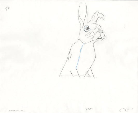 Watership Down 1978 Production Animation Cel Drawing with Linda Jones Enterprise Seal and Certificate of Authenticity 019-010