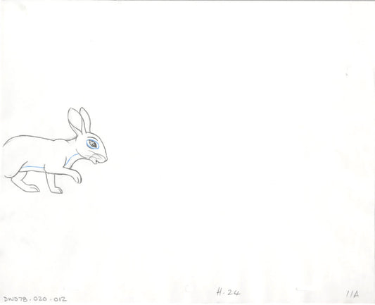 Watership Down 1978 Production Animation Cel Drawing with Linda Jones Enterprise Seal and Certificate of Authenticity 020-012