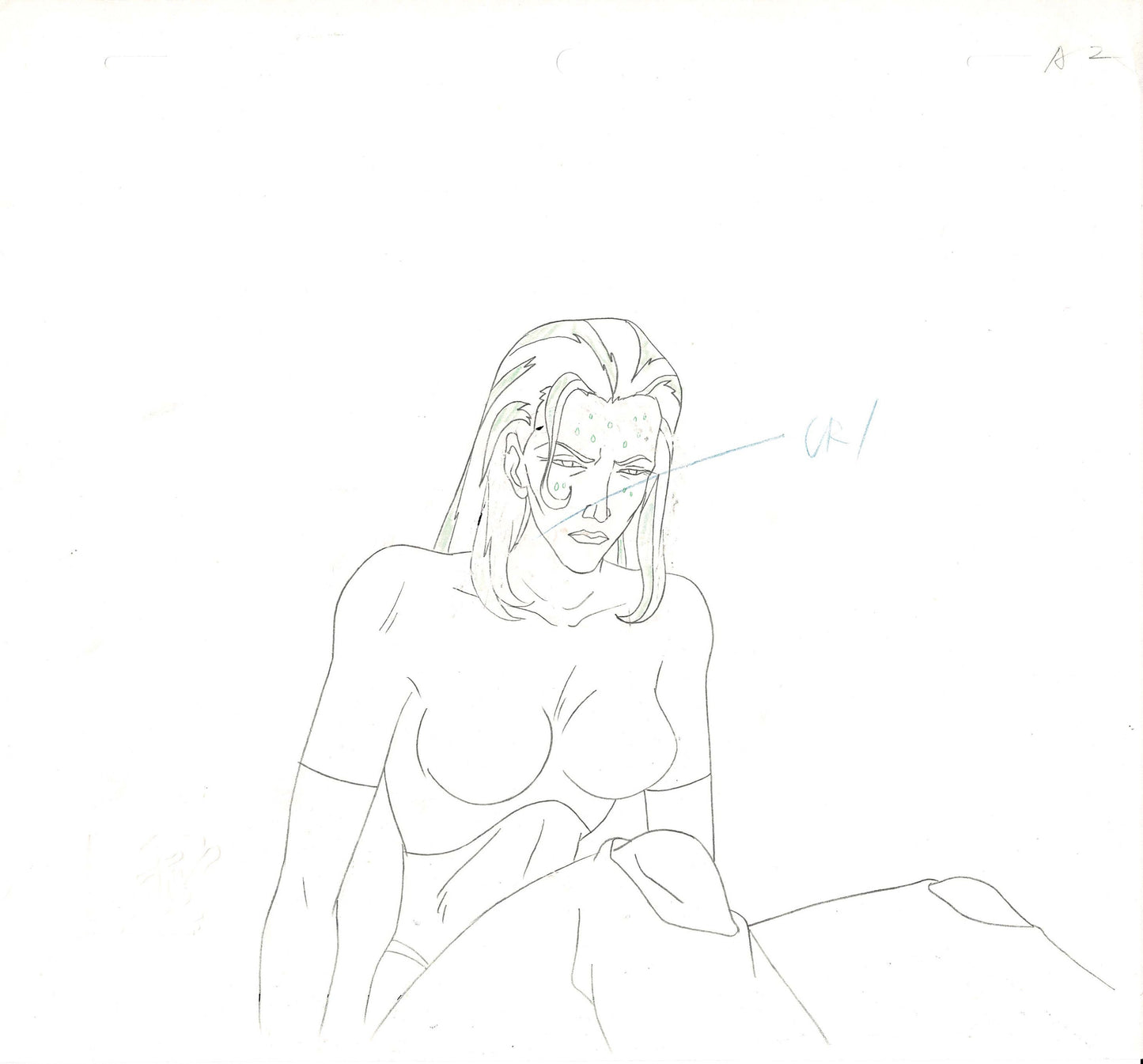 Aeon Flux Original Production Animation Cel Drawing from MTV 1991-1995 with MTV COA and Seal pt
