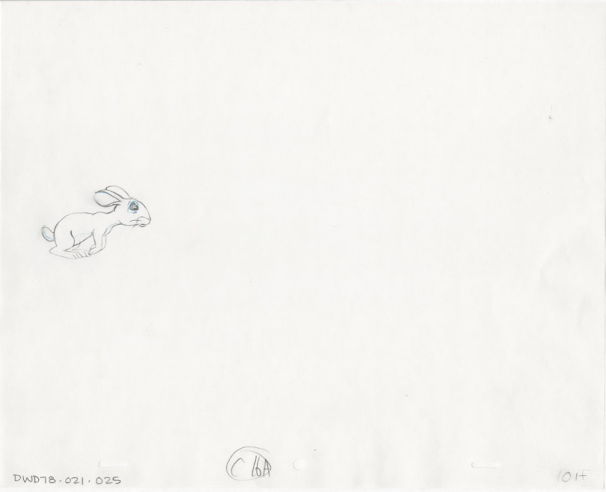 Watership Down 1978 Production Animation Cel Drawing with Linda Jones Enterprise Seal and Certificate of Authenticity 021-025