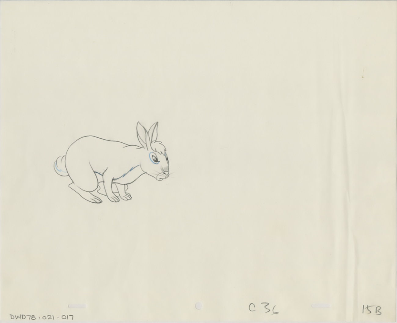 Watership Down 1978 Production Animation Cel Drawing with Linda Jones Enterprise Seal and Certificate of Authenticity 021-017