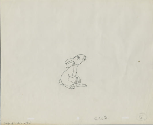 Watership Down 1978 Production Animation Cel Drawing with Linda Jones Enterprise Seal and Certificate of Authenticity 020-024