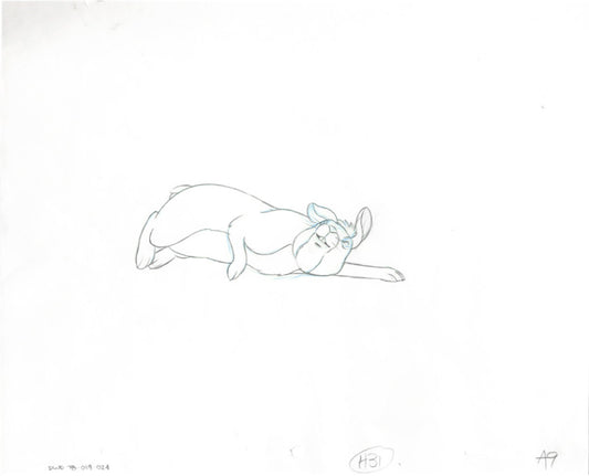 Watership Down 1978 Production Animation Cel Drawing with Linda Jones Enterprise Seal and Certificate of Authenticity 019-024