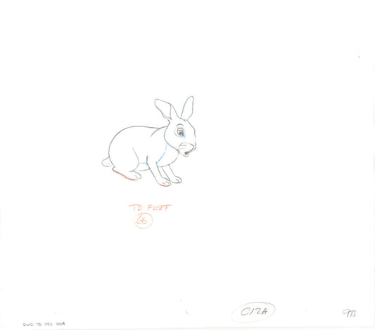 Watership Down 1978 Production Animation Cel Drawing with Linda Jones Enterprise Seal and Certificate of Authenticity 022-004