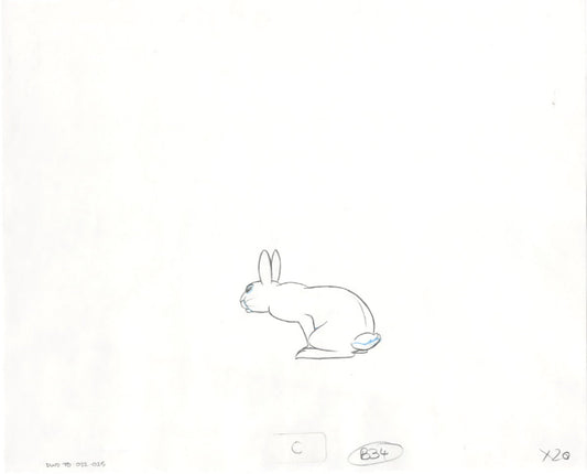 Watership Down 1978 Production Animation Cel Drawing with Linda Jones Enterprise Seal and Certificate of Authenticity 022-025