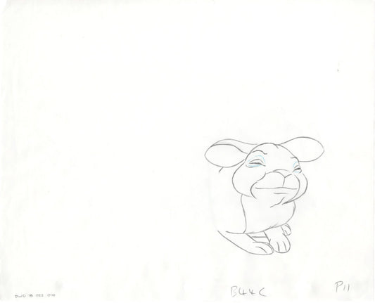 Watership Down 1978 Production Animation Cel Drawing with Linda Jones Enterprise Seal and Certificate of Authenticity 022-010