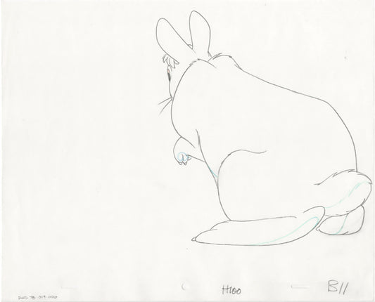 Watership Down 1978 Production Animation Cel Drawing with Linda Jones Enterprise Seal and Certificate of Authenticity 019-006
